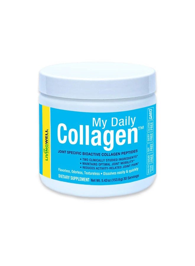 My Daily Collagen: Collagen Peptides Powder with Vitamin C for Joint Support - Perfect for Achy Knees Sore Hands and Knotted Shoulders - Image 1
