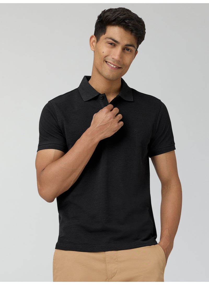 اكس واي اكس اكس تيشيرت بولو رجالي من XYXX، مصنوع من قطن ممشط نقي، بقصة عادية. - Image 1