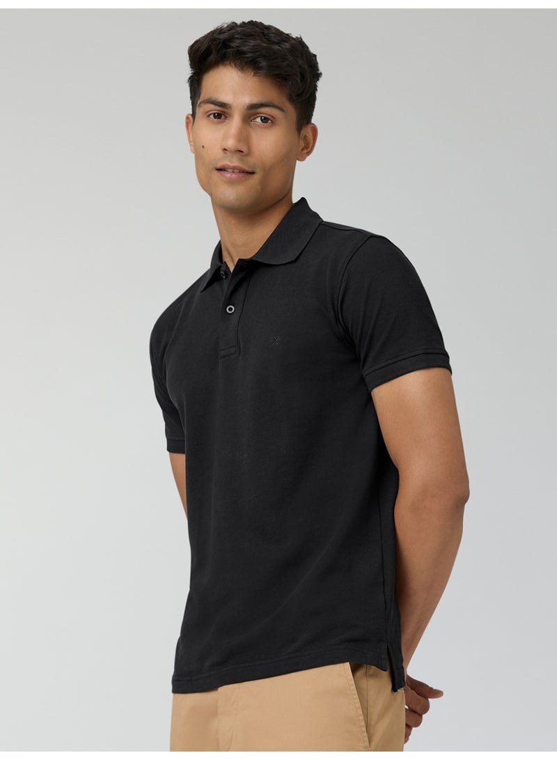 اكس واي اكس اكس تيشيرت بولو رجالي من XYXX، مصنوع من قطن ممشط نقي، بقصة عادية. - Image 4