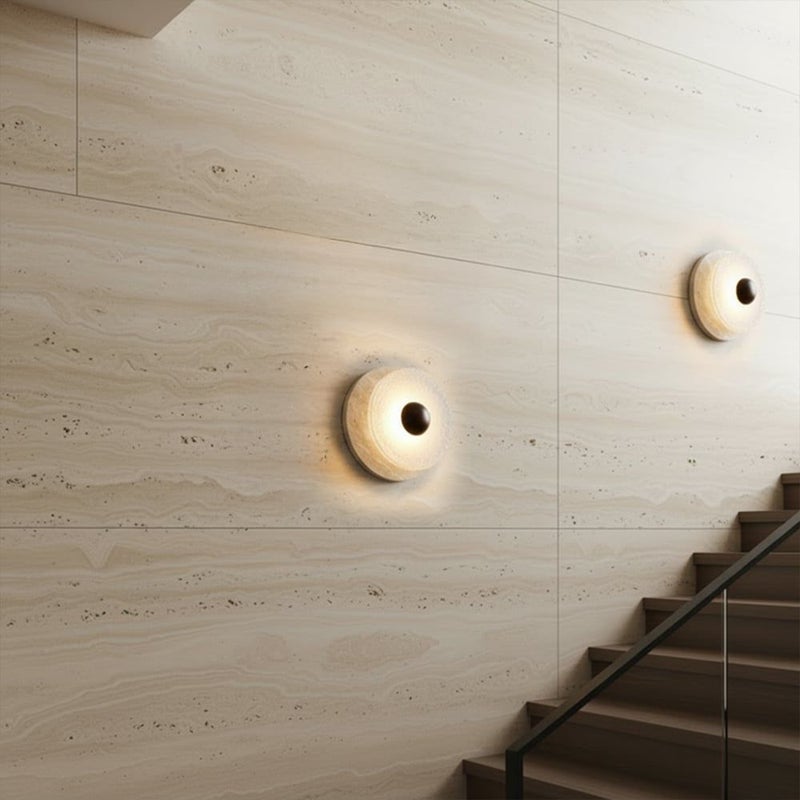 DANUBE HOME Arlo Wall Lamp Contemporary Indoor Wall Lamps Wall Mounted Lanterns Built in LED Modern Design Indoor Lighting For Bedroom Dining Living Room L33xW30xH30cm-Beige - Image 2