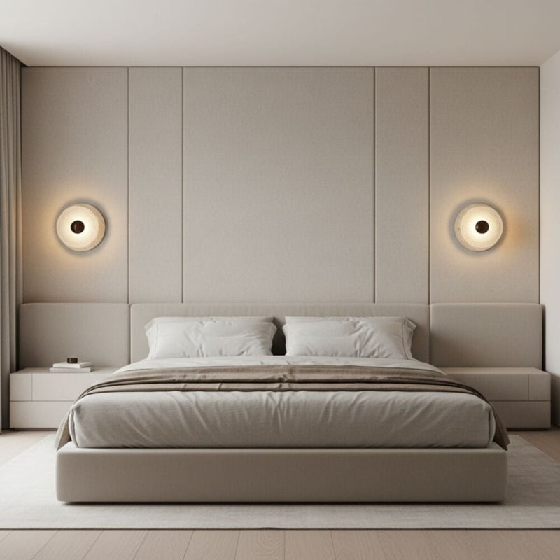 DANUBE HOME Arlo Wall Lamp Contemporary Indoor Wall Lamps Wall Mounted Lanterns Built in LED Modern Design Indoor Lighting For Bedroom Dining Living Room L33xW30xH30cm-Beige - Image 3