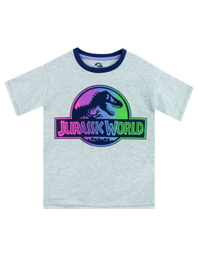 JURASSIC WORLD Pajamas Girls Dinosaur Pajama Set Short Sleeved Multicolor 10  - Image 2