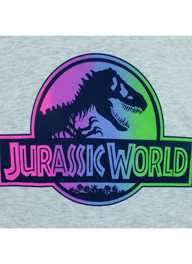 JURASSIC WORLD Pajamas Girls Dinosaur Pajama Set Short Sleeved Multicolor 10  - Image 3