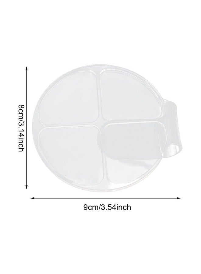 Yueton 2Pcs Acrylic Makeup Mixing Tray Makeup Palette Spatula Eyeshadow Makeup Hand Palette Nail Art Transparent Palette Hand Makeup Mixing Palette Cosmetic Foundation Dish For Makeup Foundation - Image 2