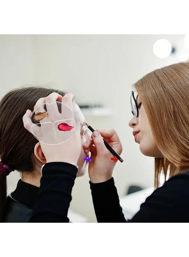 Yueton 2Pcs Acrylic Makeup Mixing Tray Makeup Palette Spatula Eyeshadow Makeup Hand Palette Nail Art Transparent Palette Hand Makeup Mixing Palette Cosmetic Foundation Dish For Makeup Foundation - Image 4