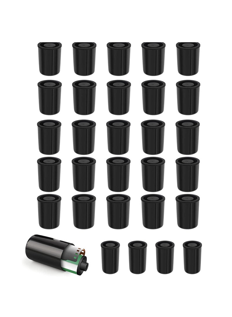 30Pcs Film Canister 35mm Film Cannisters for Science Plastic Film Canister Camera Film Canister with Lids for Scientific Activity Small Accessories Black - Image 1