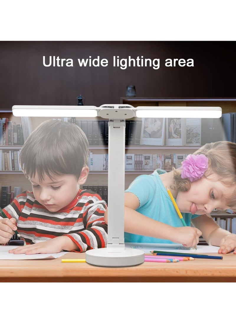 Eye Care Rechargeable Computer LED Desk Table Lamp with Touch Control Button and USB Charging Port Bedside Table Lamp for Reading Study for Kids Home Office
