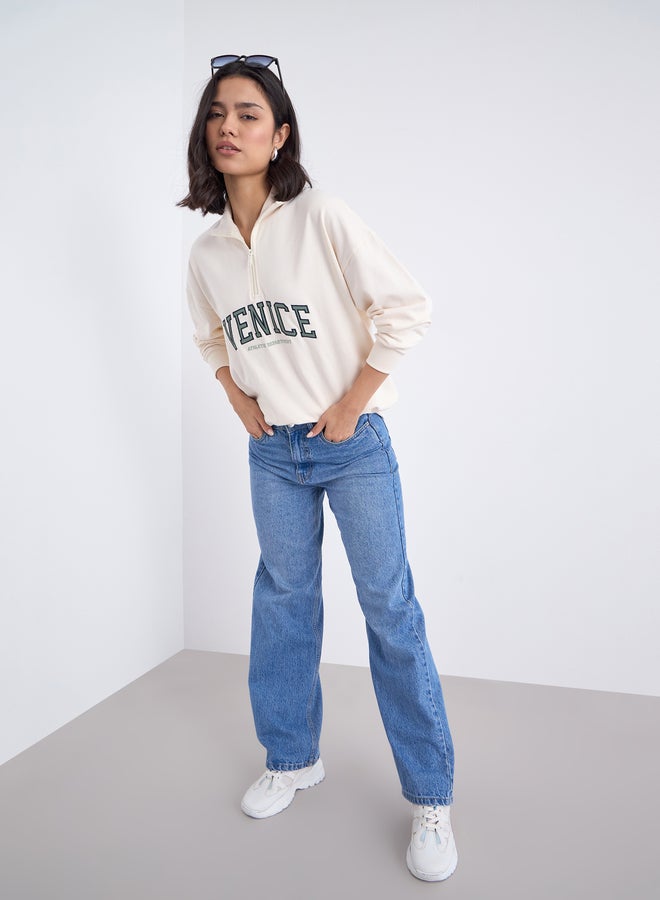 ستايلي سترة قطنية مطرزة طويلة - Image 2