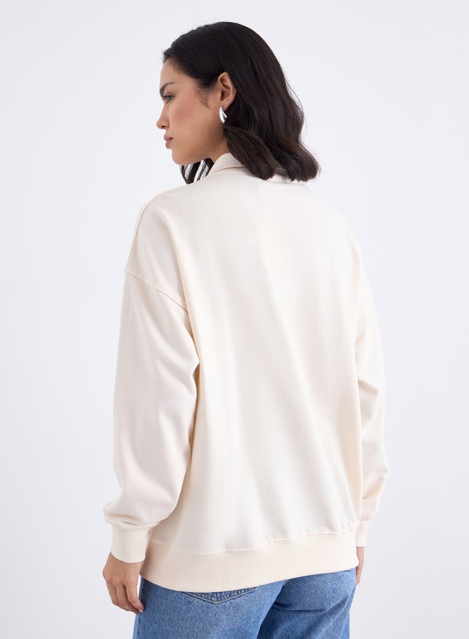 ستايلي سترة قطنية مطرزة طويلة - Image 5