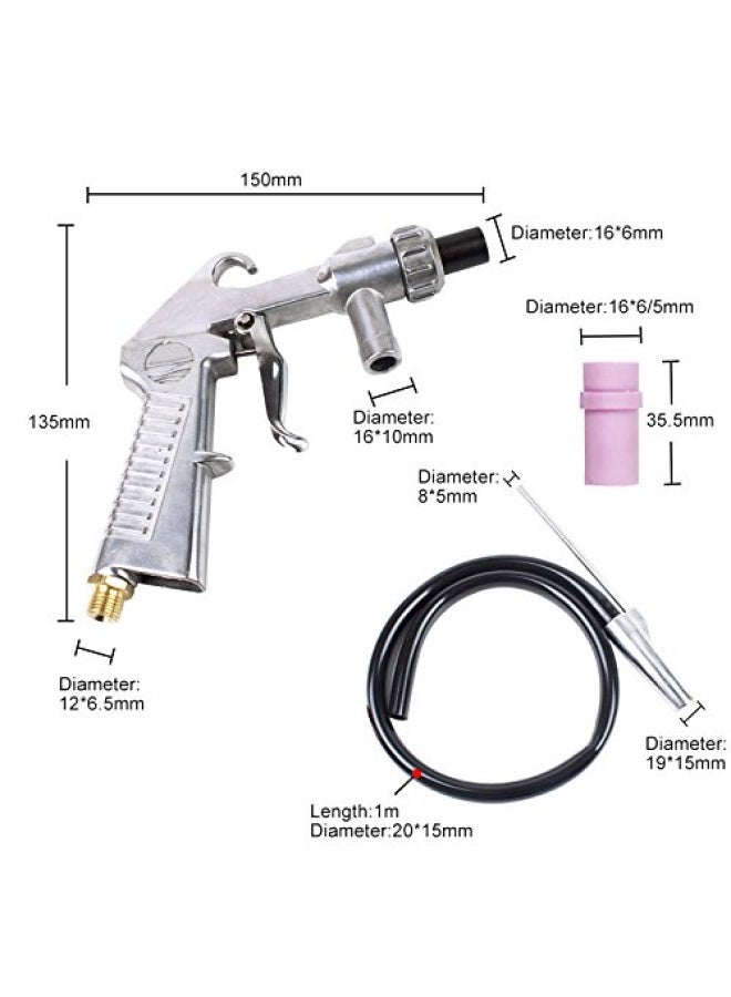 Wogoboo  Sand Blaster Kit Blasting Shot Sandblaster Siphon Feed Gun Nozzle Rust Remove Abrasive Sand Blasting for Sandblast Cabinets  - Image 3