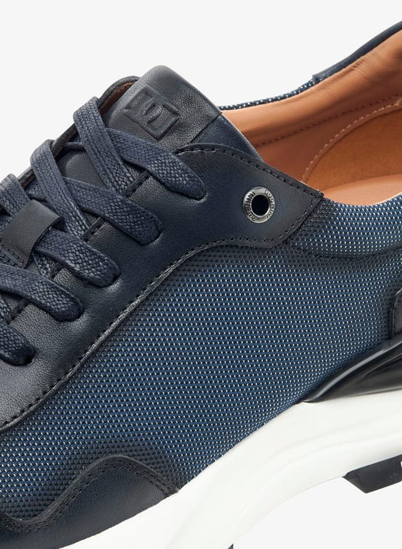 دوتشيني سنيكرز رجالي برباط وكاحل منخفض بنقوش - Image 4