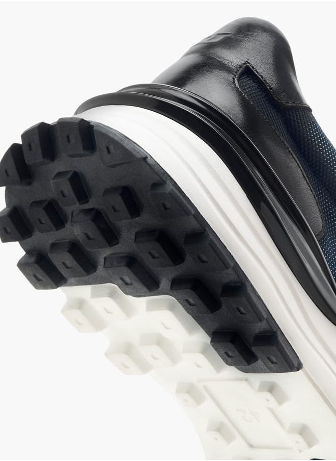DUCHINI Mens Textured Lace-Up Low Ankle Sneakers  - Image 5