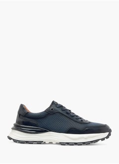 DUCHINI Mens Textured Lace-Up Low Ankle Sneakers  - Image 3