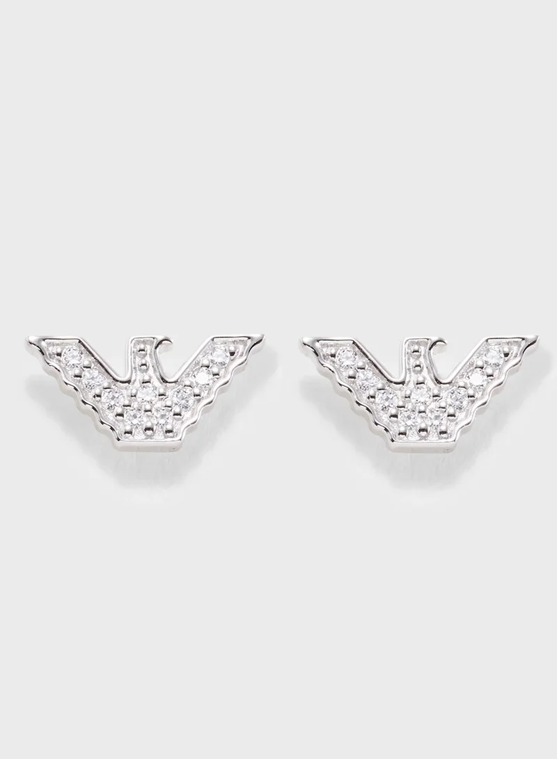 EMPORIO ARMANI Monogram Stud Earrings