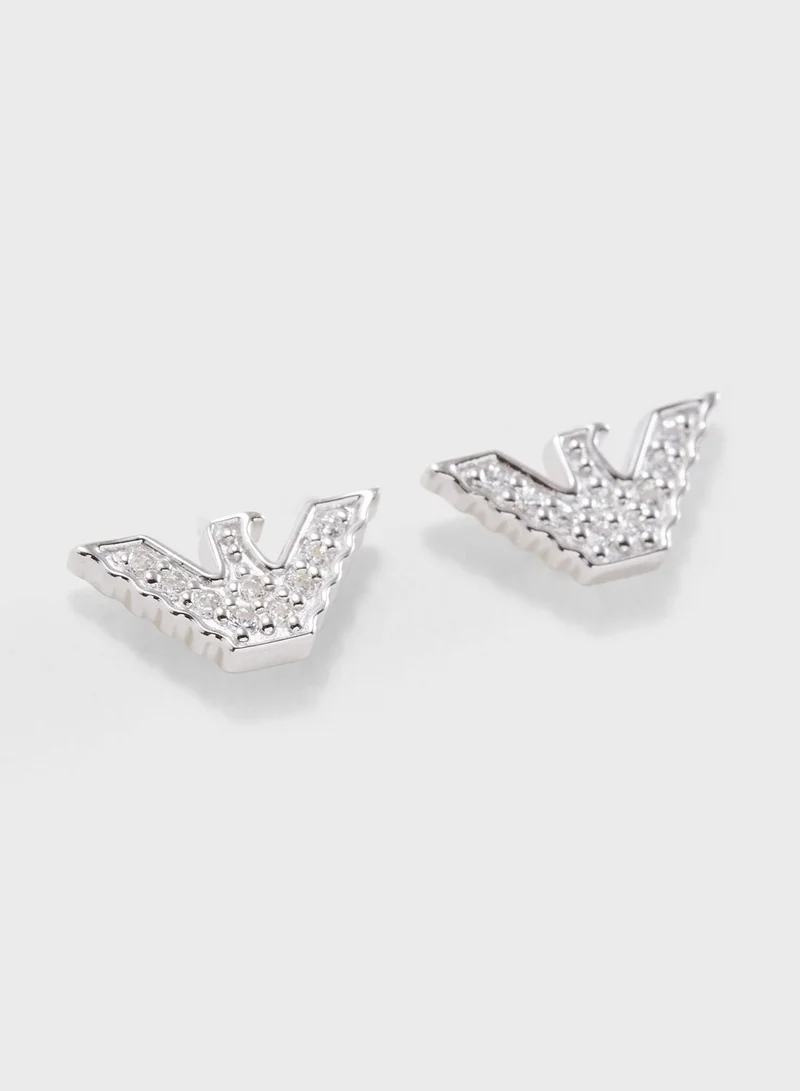 EMPORIO ARMANI Monogram Stud Earrings