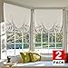 H.VERSAILTEX H.VERSAILTEX Blackout Energy Efficient Tie Up Shades Home Decor Rod Pocket Panels for Small Window (42W x 63L, Cream, 2  - Image 2