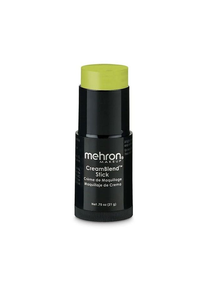 mehron - Makeup CreamBlend Stick | Face Paint, Body Paint, & Foundation Cream Makeup | Body Paint Stick .75 oz (21 g) (Ogre Green) - Image 1