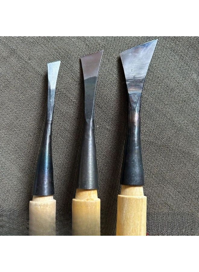 2pc Handcrafted Metal Wood Carving Knives Set 9mm and 19mm Precision Blades for Sculpting and Shaping - Image 2