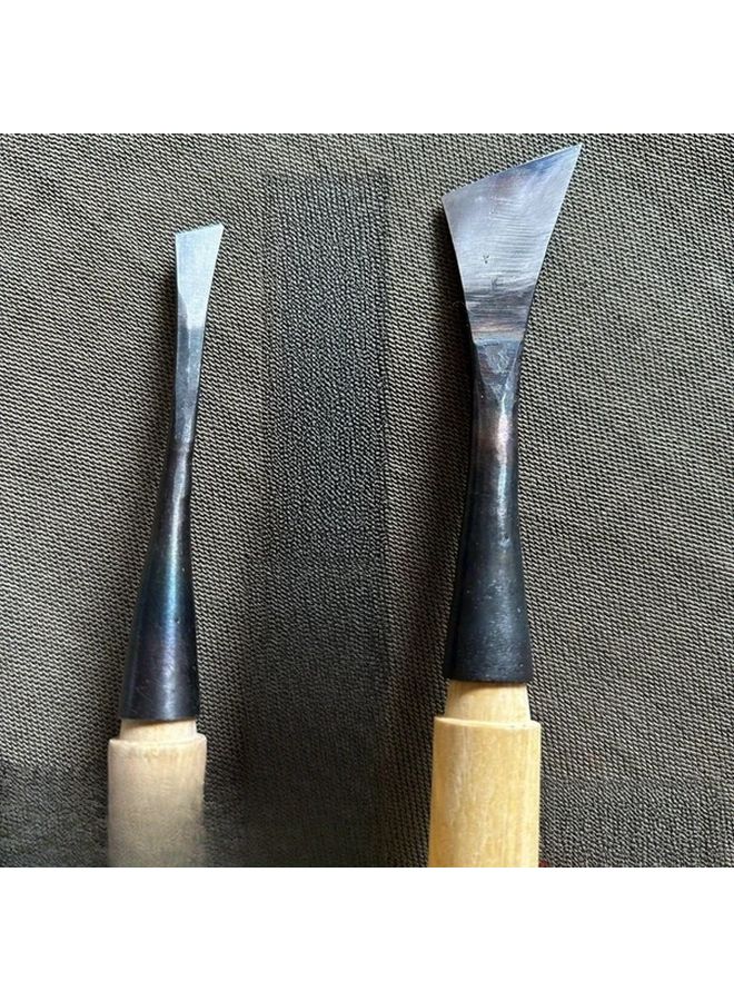 2pc Handcrafted Metal Wood Carving Knives Set 9mm and 19mm Precision Blades for Sculpting and Shaping - Image 5