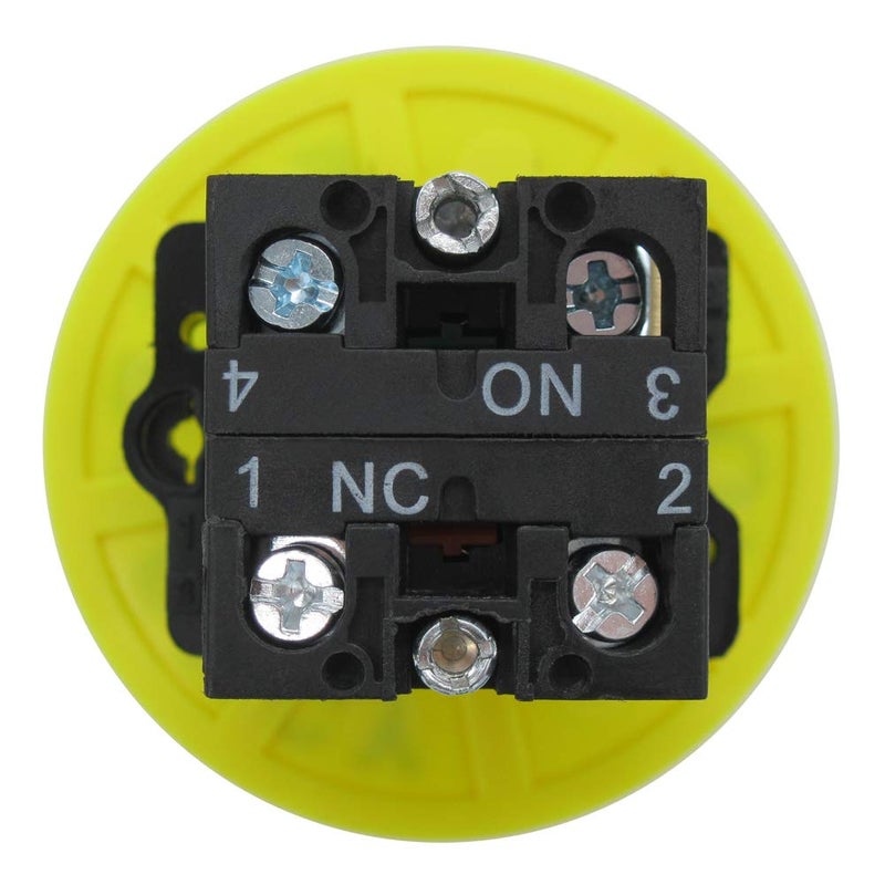 mxuteuk 2pcs 22mm 1NC 1NO Red Mushroom Emergency Stop Push Button Switch AC 660V 10A ，1 Year Warranty HB2-ES545 - Image 5