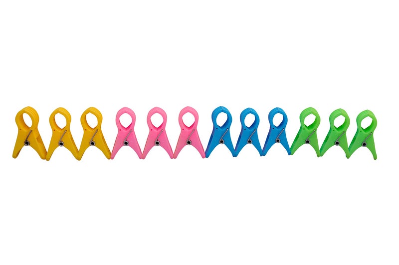 SLA Adi Junior Clothing Drying Stand Friendly Colorful Plastic Cloth Clips Pegs - Pack of 24 - Image 3
