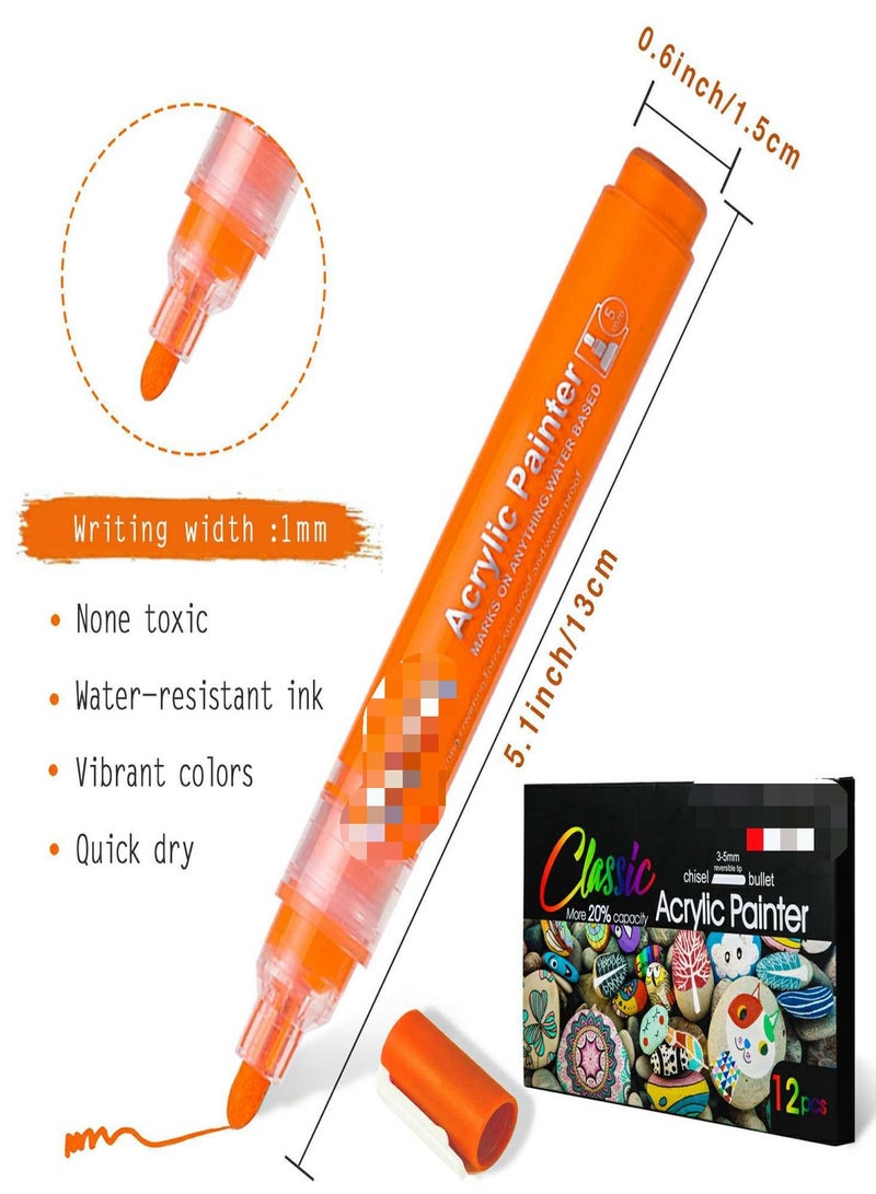 ZSCM 12 Color Classic Flashing Markers Pens - Image 5
