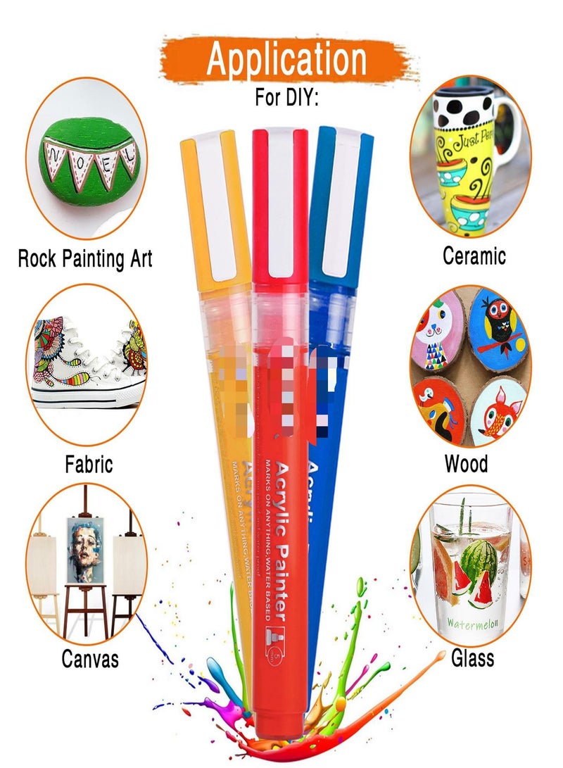 ZSCM 12 Color Classic Flashing Markers Pens - Image 2