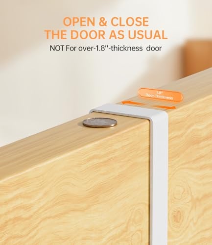 PrimZooty Broom Holder Over The Door - 304 Stainless Steel Mop and Broom Holder Wall Mounted or Hanging Over The Door with Hooks - Broom Hanger - white, Broom Storage Tool Organizer for Closet Laundry - Image 4
