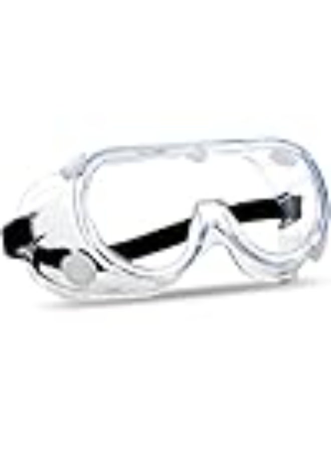 Generic Anti-Fog Protective Safety Goggles Clear Lens Wide-Vision Adjustable Chemical Splash Eye Protection Soft Lightweight Eyewear  - Image 1