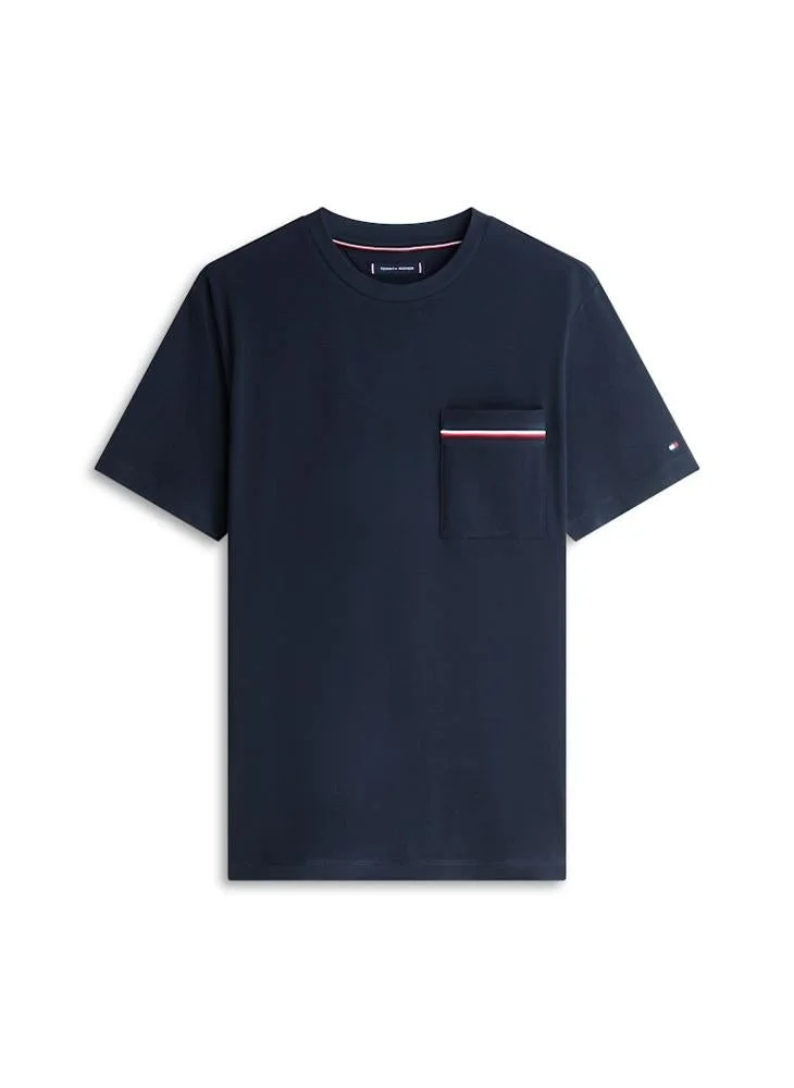 Tommy Hilfiger  Global Stripe Pocket Pique Jersey T-Shirt for Men | Best Price UAE