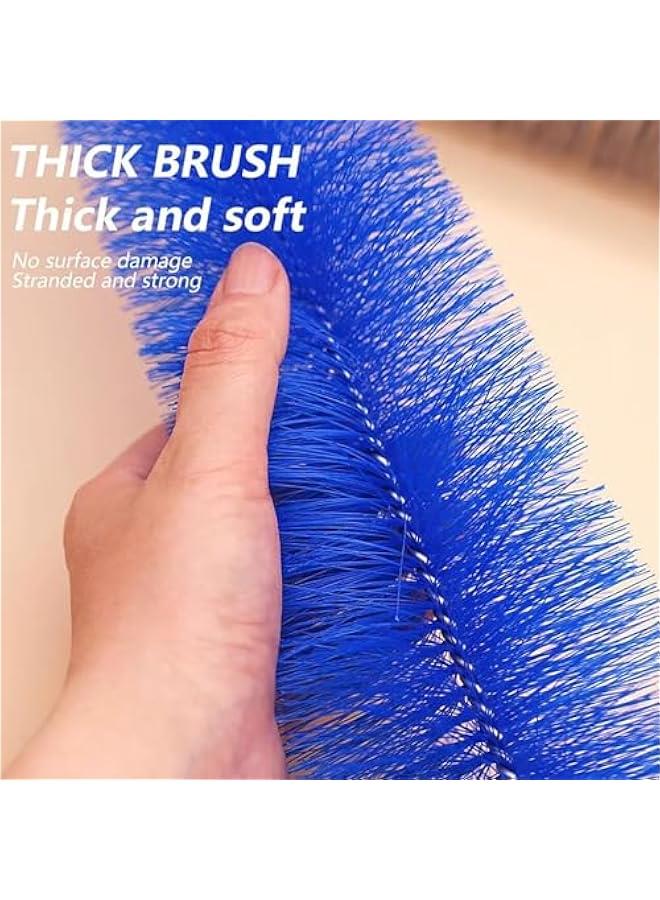 Fan Cleaning Brush, 2024 Upgrade Flexible Fan Dusting Brush Non-Disassembly Fan Cleaning Brush Bendable Fan Cleaner Dust Brush Microfiber Duster for Screen Window Blinds Cobweb Corner Brush - Image 4