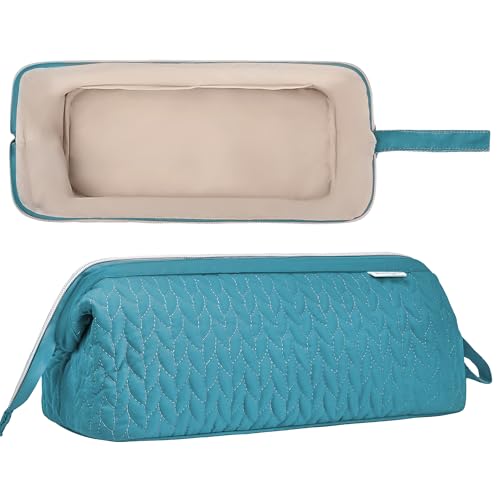 KarSyon Shark Flex Style Case for Dyson Airwrap Hair Dryer Brush Revlon Hair Tools Travel Bag Carrying Case Flat Curling Iron Organizer (Teal Blue) - Image 3