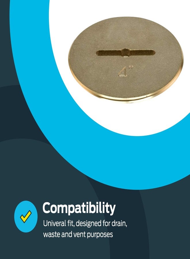 Eastman 4 Inch Slotted Brass Cleanout Plug, 42004 - Image 5