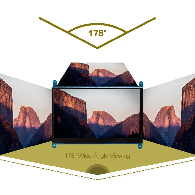 شاشة عرض فائقة الوضوح 1024x600 مع واجهة متعددة الوسائط شاشة LCD بدقة عالية بحجم 7 بوصة وشاشة لمس سعوية مع مناسبة لـ RPi - Image 5