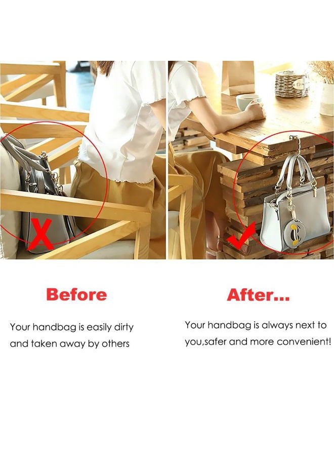 KSMD Purse Hooks for Table and Bars,Portable Purse Hanger Organizers Hooks Handbag Holder Pocketbook Holder Bag Storage for Desk Bag Hook,Foldable Folding Table Hook Hanger (Benthos) - Image 5
