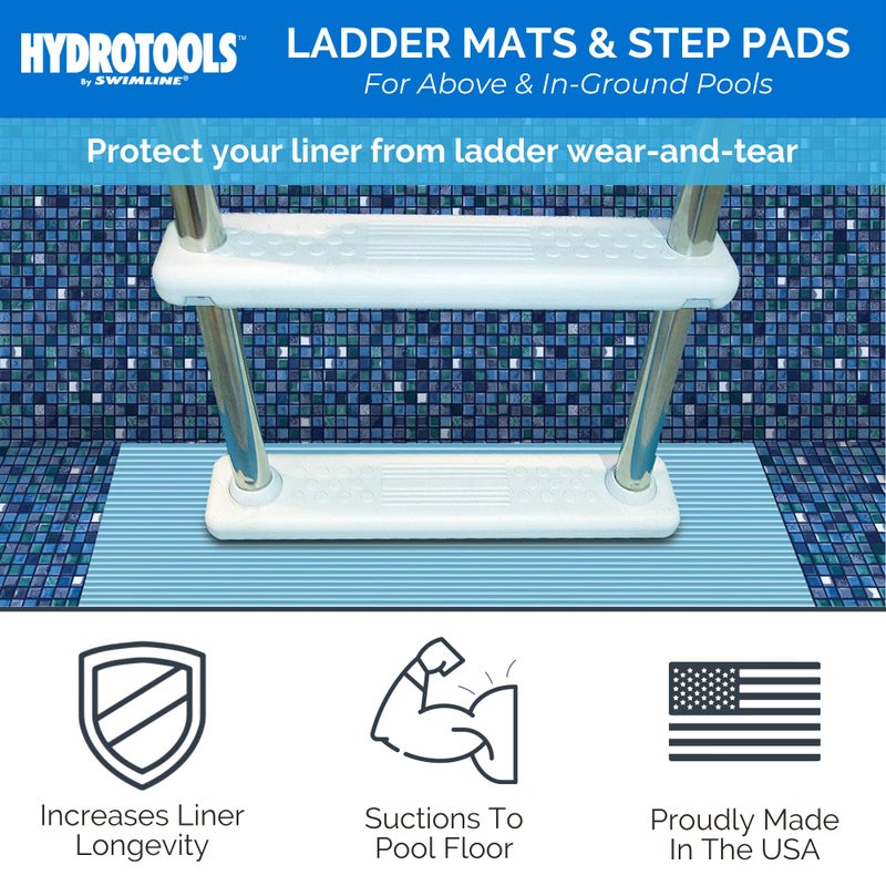 SWIMLINE HYDROTOOLS Protective Pool Ladder Mat for Above Ground Pools â€“ Safety & Stability for Stairs, Steps & Ladders â€“ Premium Durable Material, 48" x 60" - Image 2