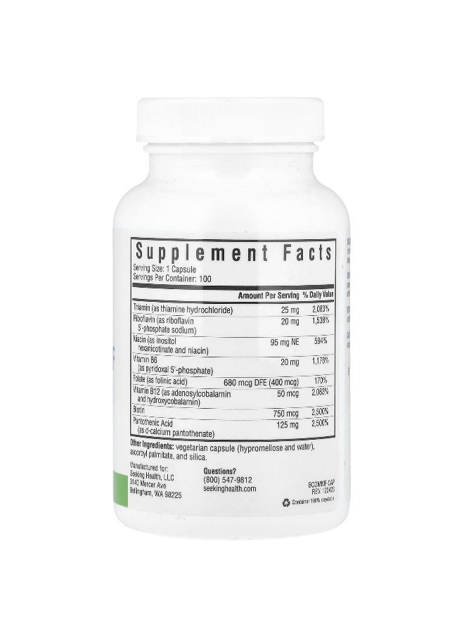 Seeking Health Seeking Health, B Complex MF, 100 Vegetarian Capsules  - Image 2