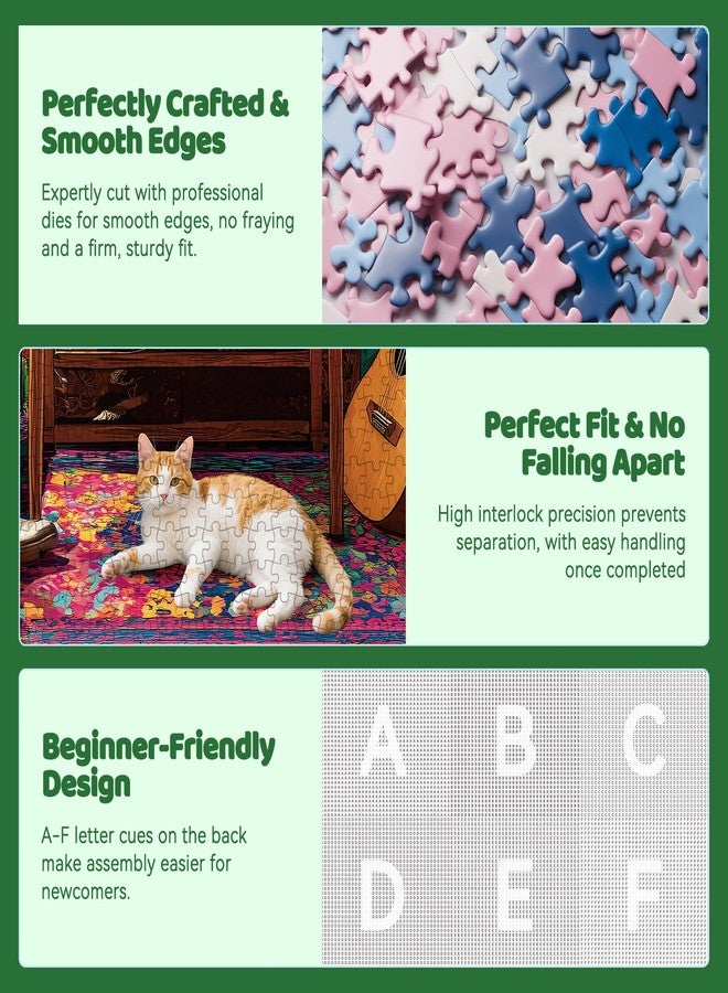 EIYRURU 300 Piece Puzzles for Adults Large Piece, Fall Van Dog Cats Birds Nature Jigsaw Puzzle, Funny Gift for Adult Kids, Challenging Puzzle Perfect for Game Nights, 20.5 X 15 in - Image 5