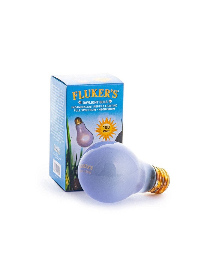 Fluker's Incandescent Reptile Lighting, Full Spectrum Daylight Bulb for Reptiles, Made with Neodymium, Provides Infrared Light, 100-Watt - Image 1