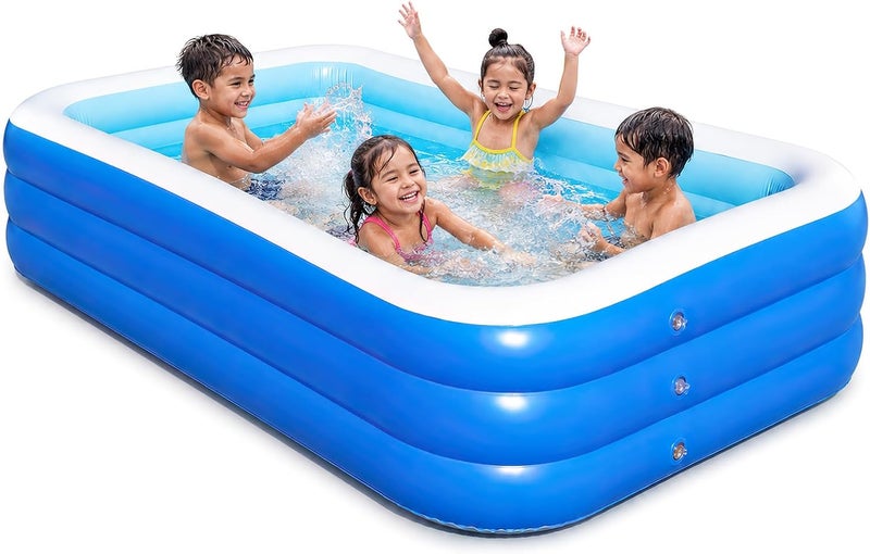 Favarey Extra Large Inflatable Pool, 300x172x52cm Thickened Blow Up Pool for Adults, Backyard Tanning Pool & Family Swimming Pool, Outdoor Summer Water Party - Image 1