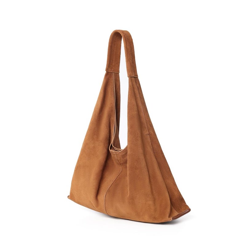 VAKAER Genuine Suede bag for Women: Suede Leather Shoulder Bag - Fashion Large Hobo Purse Tote Handbag for Travel (Brown) - Image 1