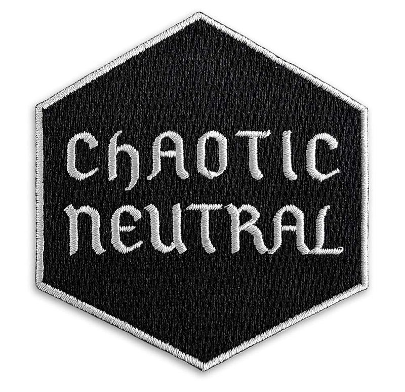 Pinsanity Chaotic Neutral Embroidered IronOn Patch