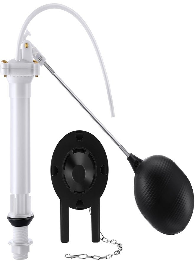 Dreyoo طقم إصلاح خزان المرحاض العالمي من Dreyoo متوافق مع Danco 80816، قطع غيار إصلاح المرحاض، صمام التعبئة، سدادة، قضيب، بديل الطفو، طقم إصلاح المرحاض لخزانات 8.5 بوصة، استبدال سدادة خزان المرحاض - Image 1