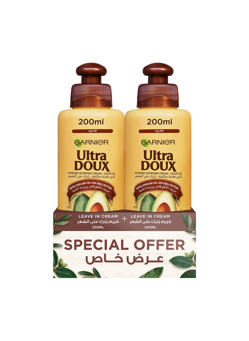 Garnier - كريم ألترا دو الأفوكادو الذي يترك على الشعر 200 مل، عبوة مزدوجة - Image 1