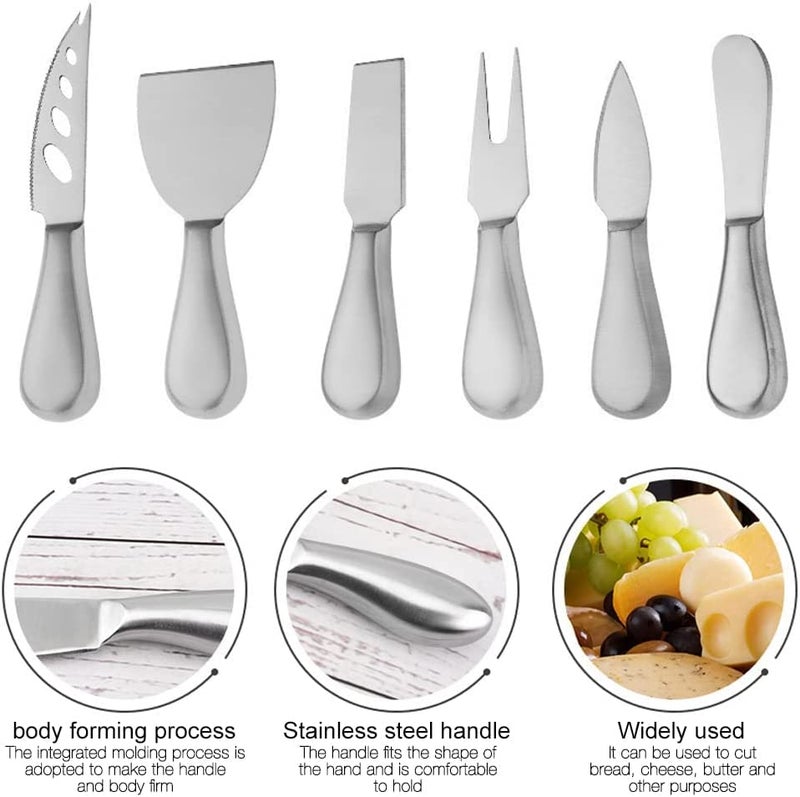 Clarmonde Premium Stainless Steel Cheese Tool Set - 6 Piece Cheese Knife Set - Cut, Spread All Your Favorite Cheeses - Image 5
