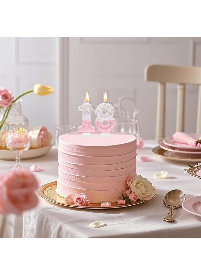 Pink Birthday Number 1 Candle for Cake, Pink Crown Cake Topper Princess Birthday Party Decorations Cupcake Topper Party Favors Decor Supplies - Image 3