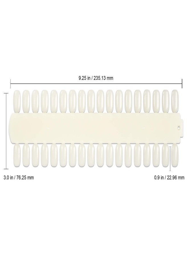 Beauticom 10 Palettes Beauticom 36 Nail Tips Display Board for Nail Art Design Pattern Practice and Swatch Nail Polish Colors(36 Tips Palette (Natural), 10 Pieces) - Image 2
