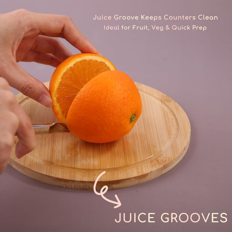 Donxote Small Cutting Board Set of 2 - Compact with Juice Groove for Fruits, Vegetables, Cheese & Sandwiches, Lightweight & Non-Toxic Mini Boards for Charcuterie, Camping & Kitchen - Image 4