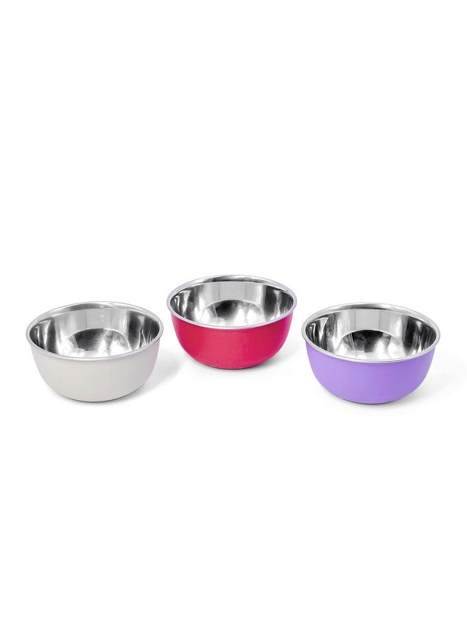Bowl Fiery Stainless Steel Microwave Safe Bowls 6 Pieces Set (12Cm, 6 Pieces Set), 300 Milliliter - 300 Ml - Image 2