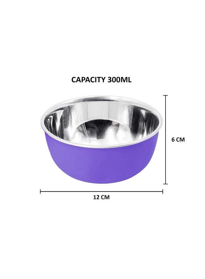 Bowl Fiery Stainless Steel Microwave Safe Bowls 6 Pieces Set (12Cm, 6 Pieces Set), 300 Milliliter - 300 Ml - Image 5